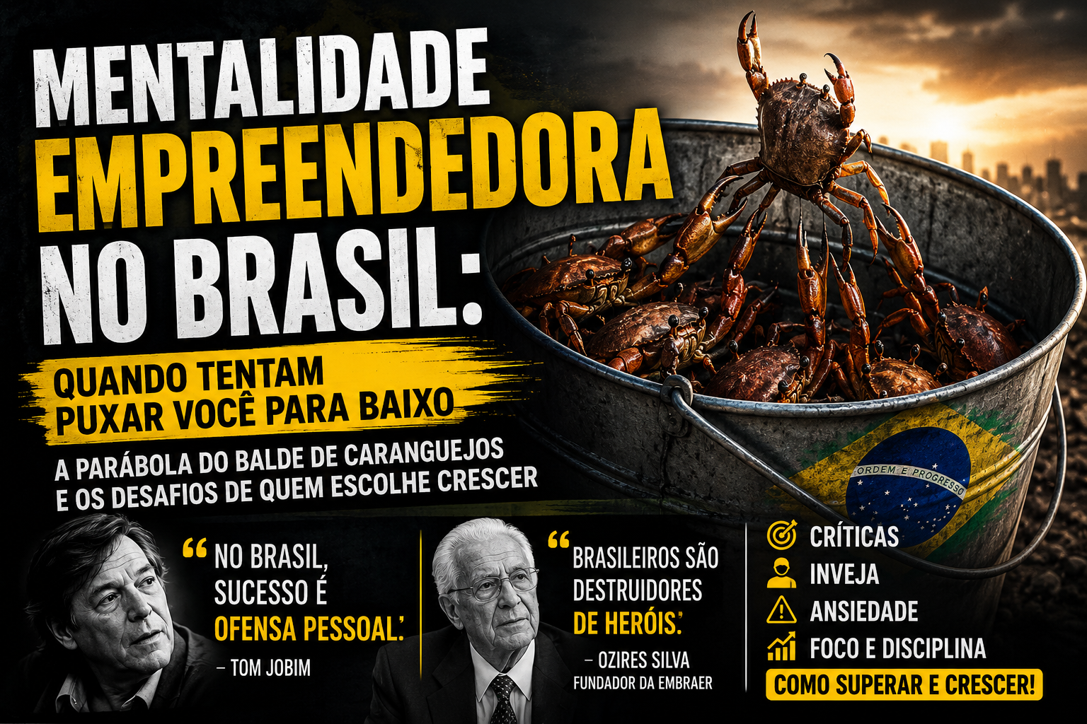 Mentalidade empreendedora no Brasil: quando tentam puxar você para baixo
