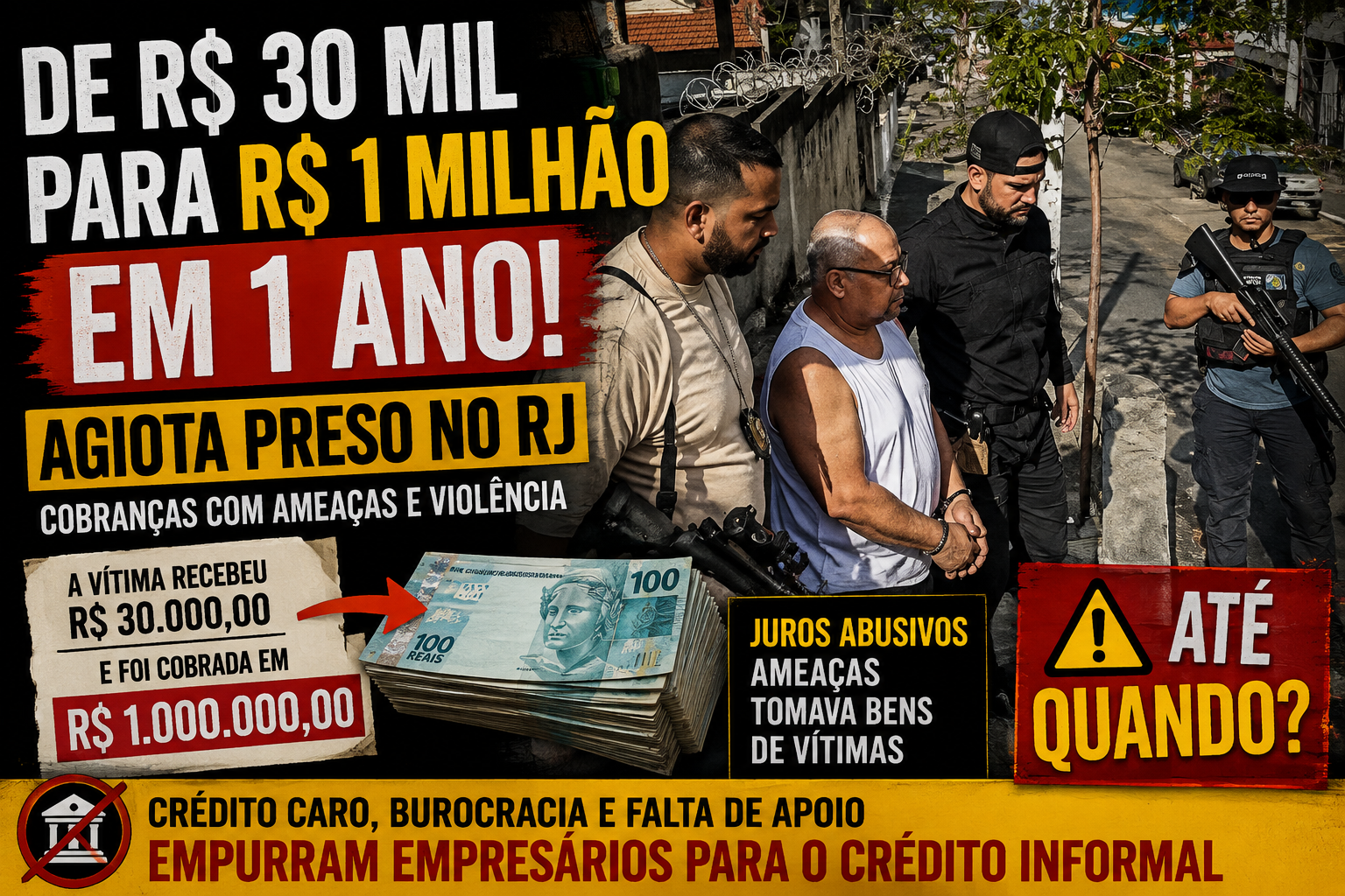 Na mão do agiota: Quando o banco fecha a porta