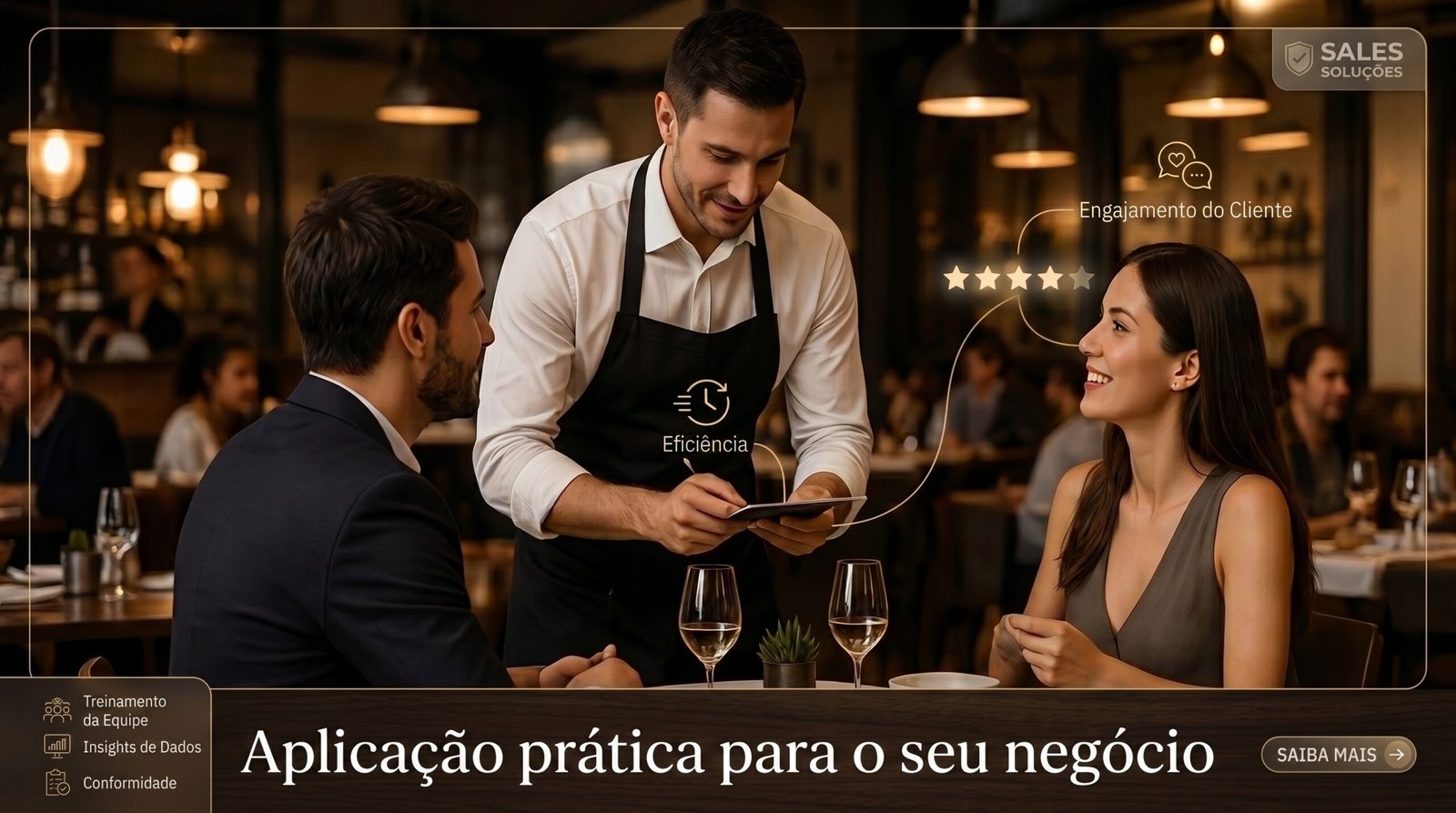 Garçom atendendo