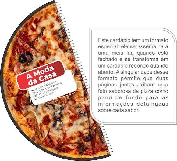 Cardápio redondo 