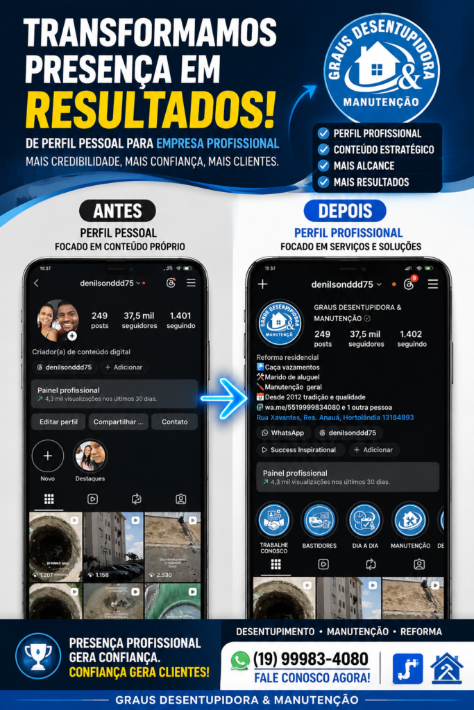 Configuração de instagram profissional