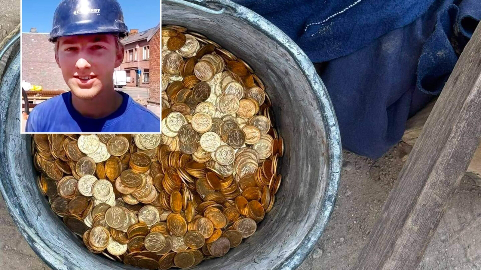 Pedreiros encontram R$ 54 milhões em moedas e barras de ouro escondidos em parede na Bélgica