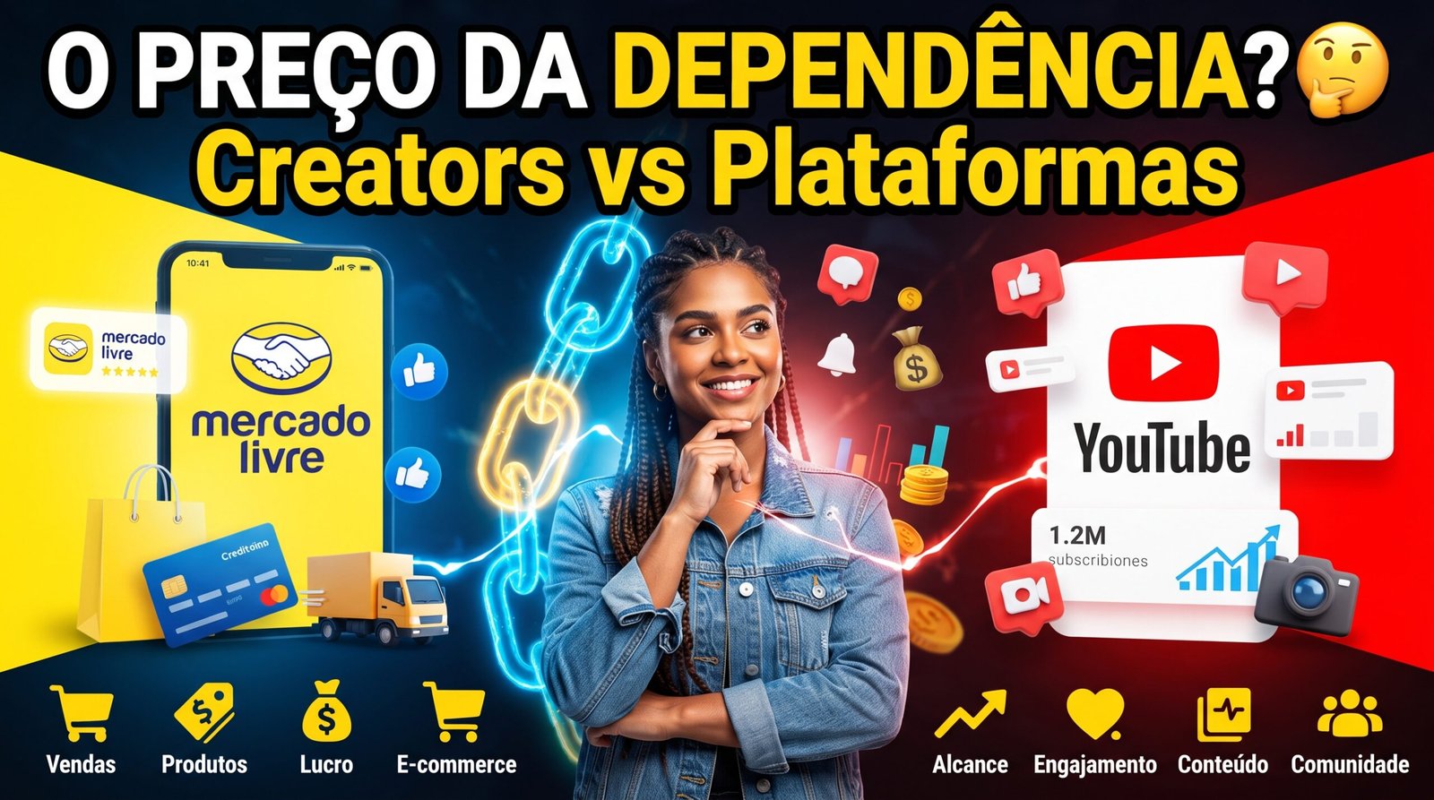 Do Mercado Livre ao YouTube: até onde o criador depende da plataforma?