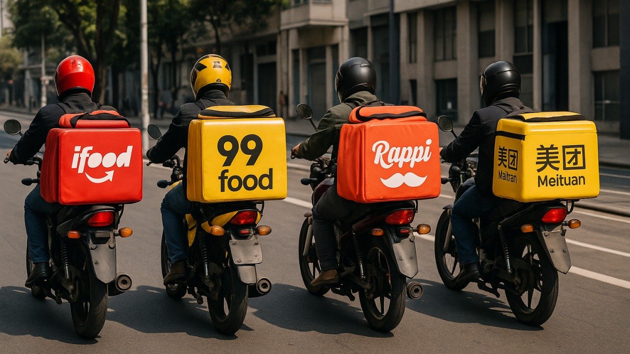 Guerra do delivery se intensifica com disputas entre iFood, aiqfome, 99Food e Keeta
