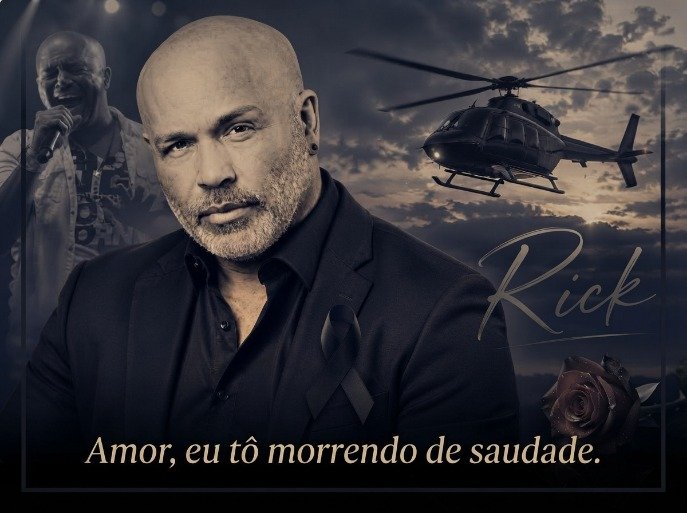 Cantor Rick morre após queda de helicóptero em SC