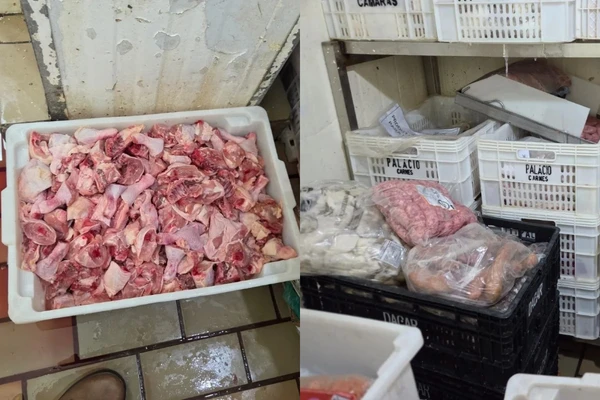 Açougue carne estragada